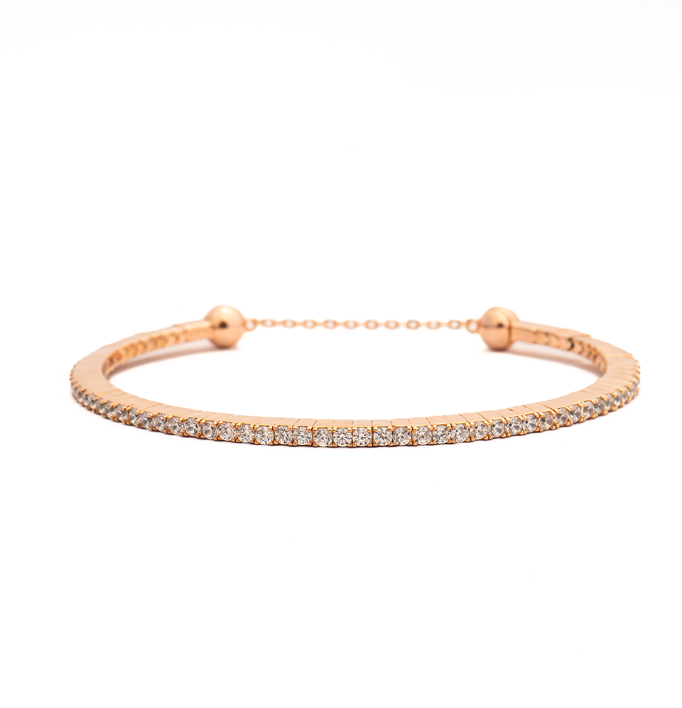 Rose-Gold Cubic Diamond Bracelet