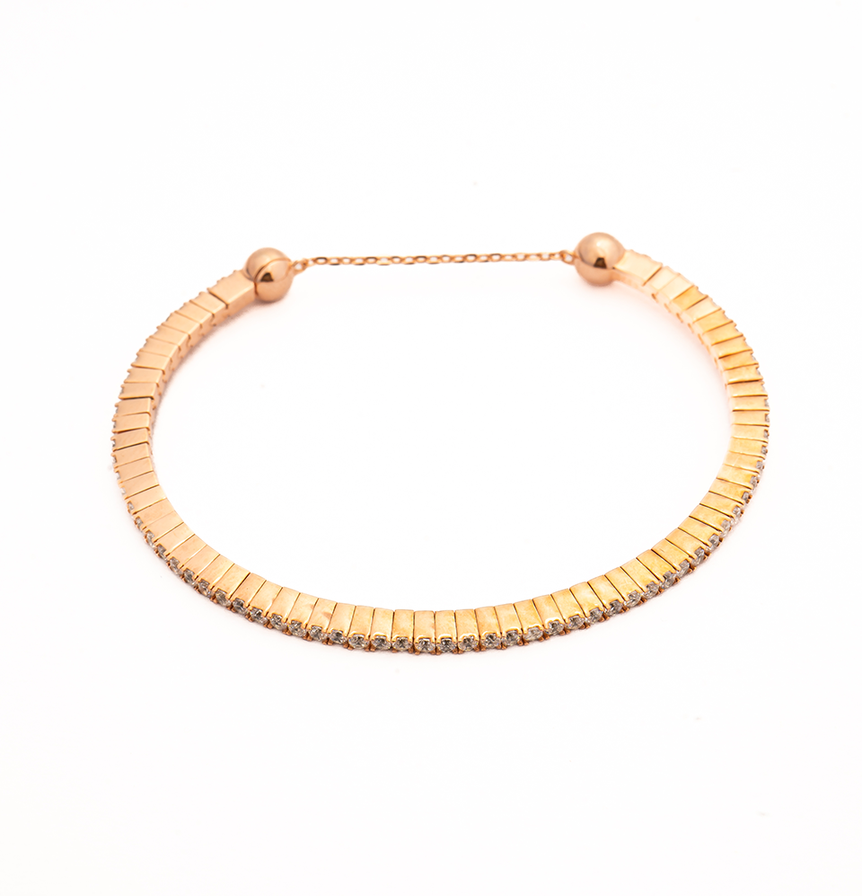 Rose-Gold Cubic Diamond Bracelet