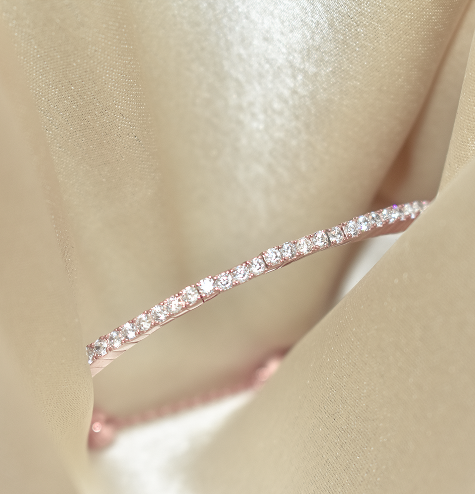 Rose-Gold Cubic Diamond Bracelet