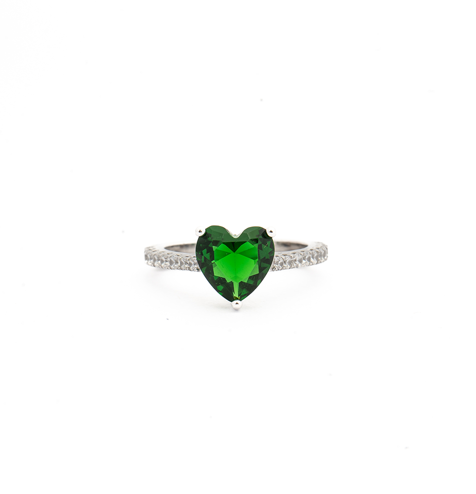 Heartfelt Green Ring