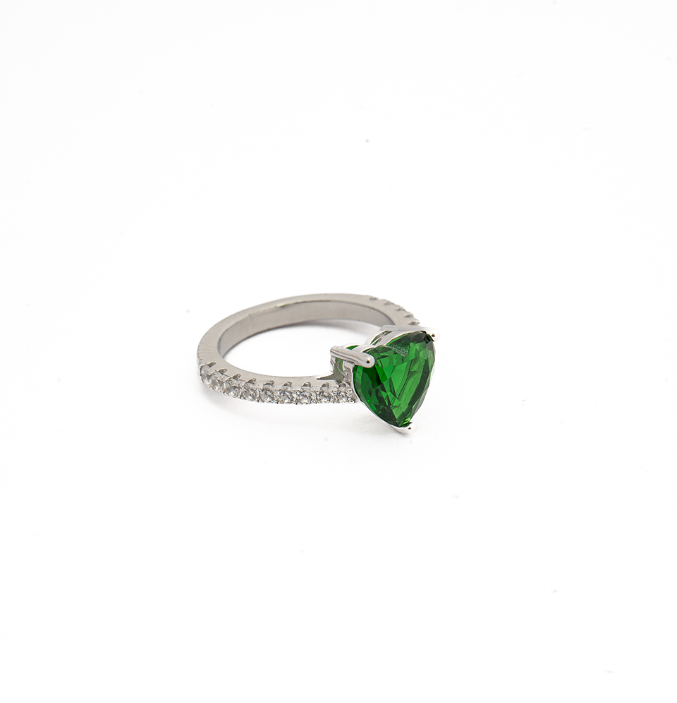 Heartfelt Green Ring